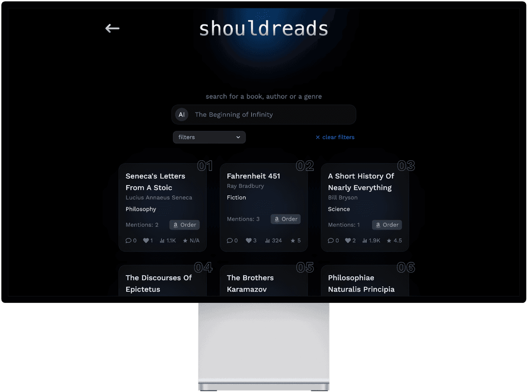 Screenshot of Shouldreads